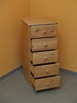 Комод из сосны с 5 ящиками, 5 drawer chest (FR0164)