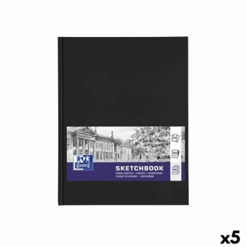 Блокнот Oxford Чёрный A4 96 Листья (5 штук)