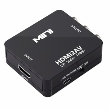 iLike HD6 Mini Digitāls-analogs pārveidotājs scrat HDMI ieeja uz 3RCA izeja Mini USB barots melns (OEM)