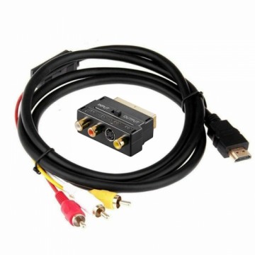 iLike HD3 HDMI spraudnis uz 3RCA audio un video kabelis  1.5m + RCA S-Video uz Scart adapteris (OEM)