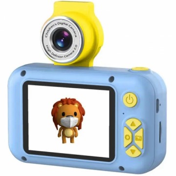 CP aviBērnu Nolokāmas linzas Foto un Video Kamera ar MicroSD 2'' LCD krāsu displeju Zila