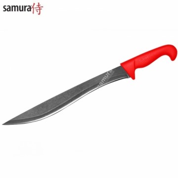 Samura SULTAN Pro Stonewash Yatagan нож с Красной ручкой 301mm из  AUS-8 Японской стали 59 HRC