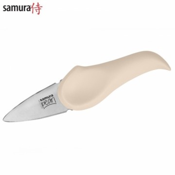 Samura Pearl нож для идеального открывания Устриц 73mm лезвие из Японской стали 59 HRC Бежевый