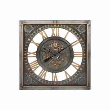 Sienas pulkstenis Home ESPRIT Pelēks Bronza Sudrabains Stikls Dzelzs 80 x 10 x 80 cm