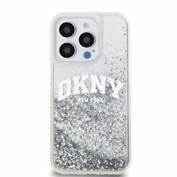 DKNY Liquid Glitter Arch Logo Case for iPhone 14 Pro Transparent