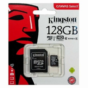 Mikro SD Atmiņas karte ar Adapteri Kingston SDCS2/128GB Melns 128 GB