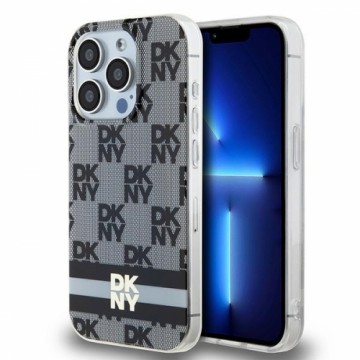 DKNY DKHMP15XHCPTSK iPhone 15 Pro Max 6.7" czarny|black hardcase IML Checkered Mono Pattern & Printed Stripes MagSafe