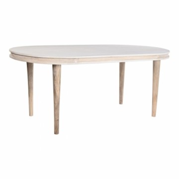 Обеденный стол DKD Home Decor Белый Позолоченный Латунь Древесина манго 180 x 90 x 76 cm
