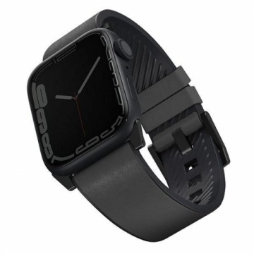 UNIQ pasek Straden Apple Watch Series 4|5|6|7|8|SE|SE2|Ultra 42|44|45mm. Leather Hybrid Strap grey|szary