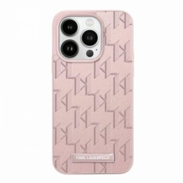 Karl Lagerfeld KLHMP15XPKHPORPP iPhone 15 Pro Max 6.7" hardcase różowy|pink Leather Monogram Metal Logo