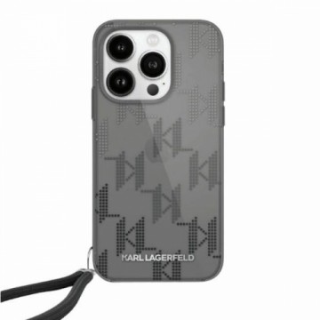 Karl Lagerfeld KLHCP15XHKDPNSK iPhone 15 Pro Max 6.7" czarny|black hardcase IML Mono KL Pattern & Cord