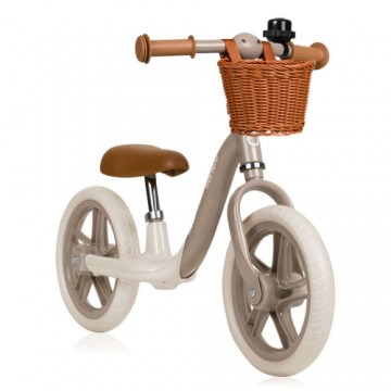 Lionelo Alex Plus Art.168462 Beige Bērnuskrējritenis ar metālisko rāmi, Līdzsvara velosipēds