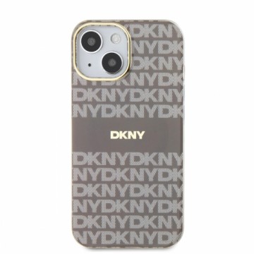 DKNY PC|TPU Repeat Pattern Tonal Stripe Magsafe Case for iPhone 13 Beige