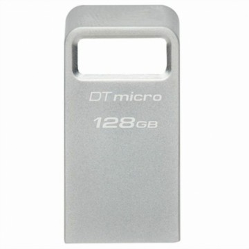 USB Zibatmiņa Kingston DTMicro Sudrabains 128 GB