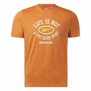 Vīriešu Krekls ar Īsām Piedurknēm Reebok Graphic Series Oranžs