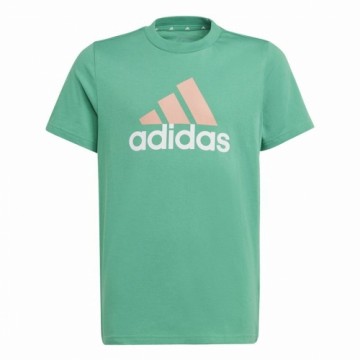 Детский Футболка с коротким рукавом Adidas Зеленый