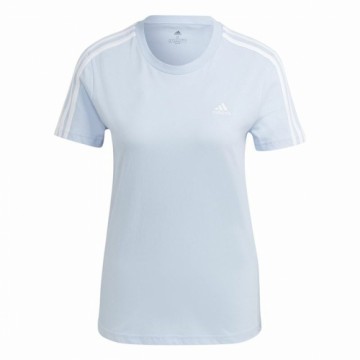Sieviešu Krekls ar Īsām Piedurknēm Adidas 3 stripes Gaiši Zils