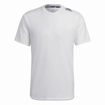 Vīriešu Krekls ar Īsām Piedurknēm Adidas D4T Balts