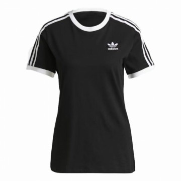 Sieviešu Krekls ar Īsām Piedurknēm Adidas 3 stripes Melns