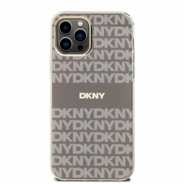 DKNY PC|TPU Repeat Pattern Tonal Stripe Magsafe Case for iPhone 12|12 Pro Beige