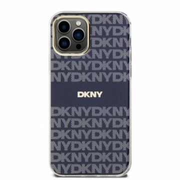 DKNY PC|TPU Repeat Pattern Tonal Stripe Magsafe Case for iPhone 12|12 Pro Blue